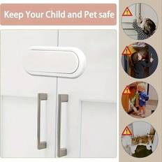 Shein 4pcs White Child Safety Cabinet Locks