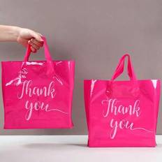 Shein Pink Plastic Gift Bags With Handles