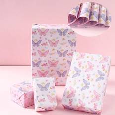 Pink Gift Wrapping Papers Shein 6pcs Purple Pink Butterfly Pattern Gift Paper