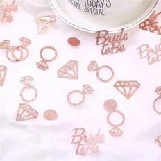 Text & Letters Confetti Shein 100PCS Rose Gold Bridal Is Heart Ring Confetti