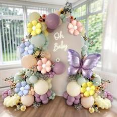 Balloon Arches Shein 112pcs Floral Butterfly Balloon Arch Set
