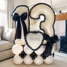 Party Balloon Arches Shein 43pcs Ivory Number Column Balloon Set