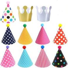 Party Hats Shein Birthday Party Cone Hats 11 22pcs
