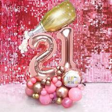 Number Balloons Shein 45pcs Rose Gold Number Balloons Set