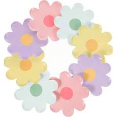 Shein 20pcs 7 Inch Daisy Plates Flower Paper Plates