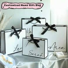 Party Supplies Shein Personalized Ribbon Tie Name Gift Bags