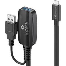 Sonero USB 3.2 Gen1x1 Aktiv Förlängning C A 10 m