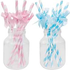Paper Straws Shein Baby Gender Reveal Party Straws 10pcs