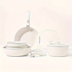 Cookware Temu 9-Piece Detachable Aluminum Cookware Set