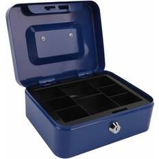 Security Blue Portable Small Locking Cash Box