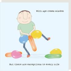 Blue Cards & Invitations Rosie Made A Thing Funny Birthday Card Age Wisdom Exceptions Rule Balloons