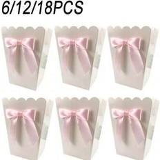 Text & Letters Popcorn Box Shein Bow Popcorn Box Party Supplies Candy