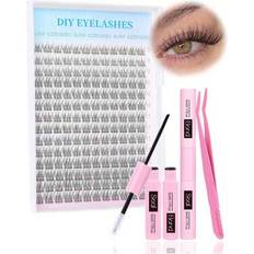 Shein DIY Eyelash Extension Kit 168pcs Individual Lashes Cluster D Curl