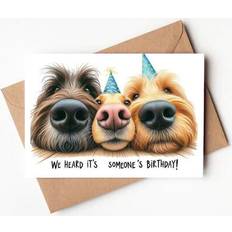 Text & Letters Cards & Invitations Shein Funny Dog Birthday Card We Heard Its Someones