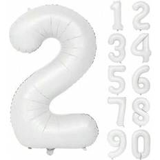 Shein 32 In Cream White Number Balloons Birthday