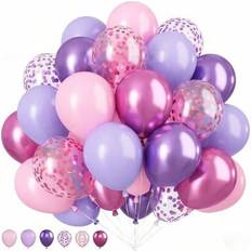 Shein 40pcs Pink Purple Latex Balloons 12 Inch