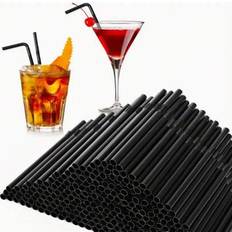 Shein Thickened Durable Black Bendable Straws 8.27 Inch