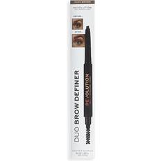 Makeup Revolution Eyebrow Products Makeup Revolution Duo Brow Definer Pencil Add Definition - Dark Brown