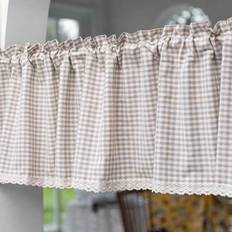 Valances on sale Shein Farmhouse Style Lattice Pattern Linen Curtain