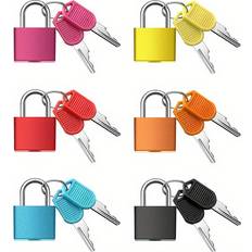 Security Temu Suitcase Lock With Key Metal Padlock