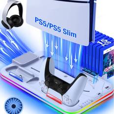 Temu Stand Cooling Fan For Ps5 Slim Digital Disc