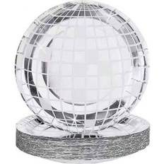 Birthdays Disposable Plates Shein 20pcs Disco Ball Party Disposable Tableware Set