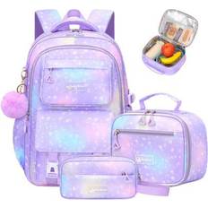 Pencil bag Shein Large Capacity Girls Backpack With Lunch Bag Pencil Case - Gradient