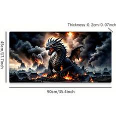 Temu Extra Large Dragon Pattern Mouse Pad