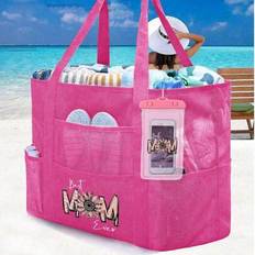 Detachable Shoulder Strap Beach Bags Shein Mesh Beach Bag Large Multi-Use Organizer With Zipper Closure