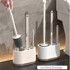4pcs Wall-Mounted Toilet Brush Set