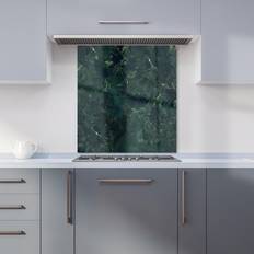 Glass Splash Guards Warren Reed Deep Green Quartz Effect Glass Kitchen Splashback 65 x 60 cm Splash Guard