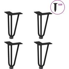 Table Legs vidaXL Hairpin Legs 4 pcs 20 cm Solid Steel Table Leg