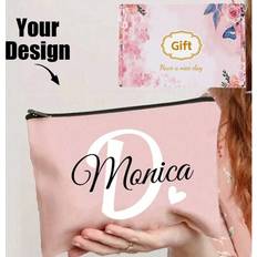 Pink Cosmetic Bags Shein Customized Name Pink Cosmetic Bag - Designed