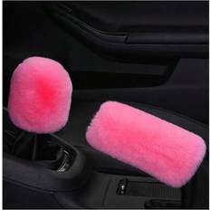 Gear Knobs Shein 2PCS Plush Car Gear Shift Knob Cover