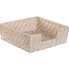 Napkin Holder Home ESPRIT White Natural Bamboo Rattan Napkin Holder