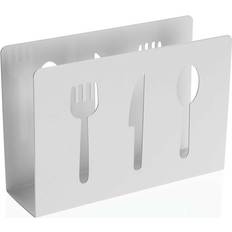 Napkin Holder Versa White Metal Ceramic Steel Iron Napkin Holder