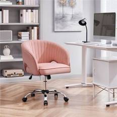 Yaheetech Swivel Task Pink Office Chair