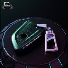 Green Key Cases Maxpower Car Key Case Cover Key Bag For BMW 2020-2022 G20 G30 X1 X3 X4 X5 - Green Silver Metal