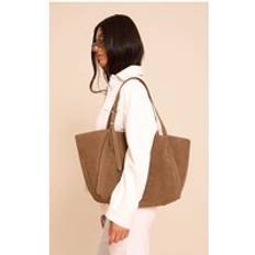 Suede Totes & Shopping Bags PrettyLittleThing Adjustable Strap Tote Bag - Brown