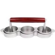 Aluminium Burger Presses Tlily Mini Hamburger Presses Nonstick 3 Slot Burger Press