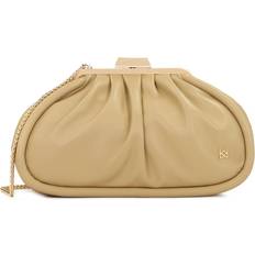 Beige Clutch tasker Kazar Clutch Rynket Læder Aftenhåndtaske - Beige