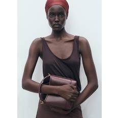 Red - Women Bucket Bags Mango Small Bucket Bag Woman - Burgundy