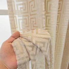 Flocked Jacquard Fabric Curtain Soft Material