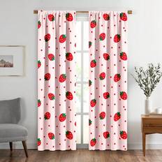 Curtains & Accessories Shein Strawberry Semi-Transparent Curtain 2Pcs