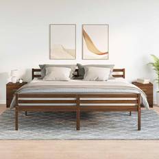 Brun Sengebord vidaXL Sengeborde 2 Stk Med 2 Skuffer Brun 40x36x50 cm Sengebord