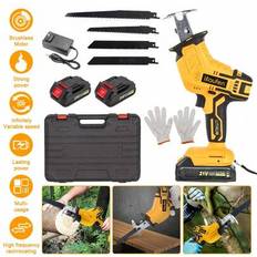 Power Saws Shein Yellow Lithium-Ion Reciprocating Saw