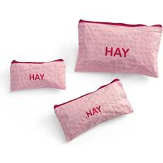 Hay Toilettasker & Kosmetiktasker Hay Candy Mono Wash Bag Flat Set Light Pink