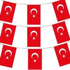 Garlands on sale I Love Fancy Dress Turkish Flag Bunting for Events 20 Flags 10m