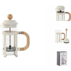 Beige Coffee Brewers Home ESPRIT White Natural Stainless Steel Plunger 350ml