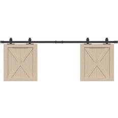 Sliding Door Hardware on sale vidaXL Sliding Cabinet Door Kit 152 cm Carbon Steel